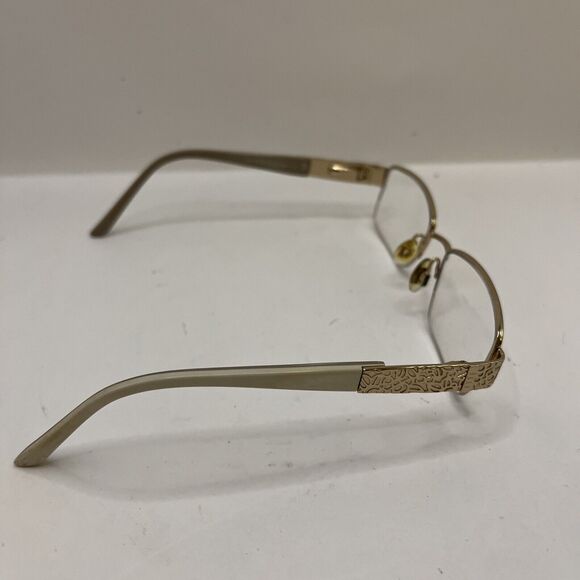 Elle Eyeglasses EL1877 Half Rim Color - GP Gold Brown Frames Only 49-18-130 - Picture 4 of 6